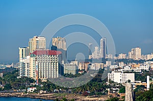 Santo Domingo waterfront, shoreline and shyline - Dominican Republic - Caribbean tropical island