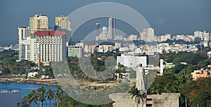 Santo Domingo waterfront, shoreline and shyline - Dominican Republic photo