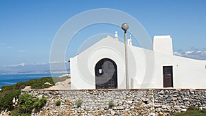 Santo EstÃªvÃ£o (St. Stephens) hermitage in Baleal village, Peniche, Leiria district, Portugal