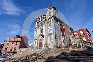 Santo Ildefonso Church in the city of Porto, Portugal photo