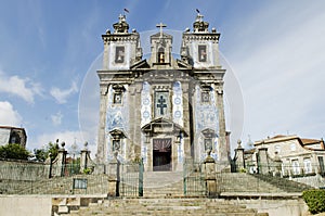 Santo ildefonso church in porto portugal photo