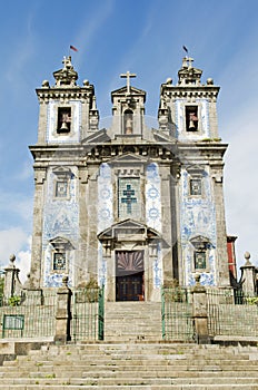 Santo ildefonso church in porto portugal