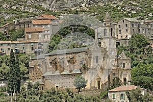 Santo Pietro di Tenda, Church Santo Pietro, baroque church Saint-Jean-Evangeliste, Northern Corsica, France photo