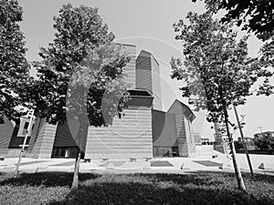 Santo Volto Church in Turin, black and white