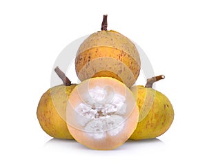 Santol fruit,Tropical fruit isolated on white