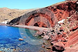 Santorini Akrotiri Red Beach photo