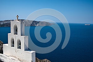 Santorini Bells and sea