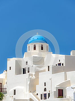 Santorini Blue Domed Church at Oia