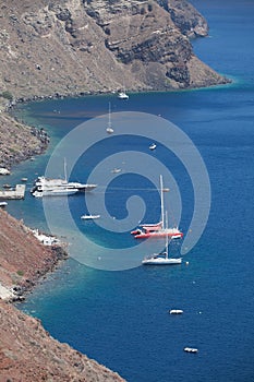 Santorini boats