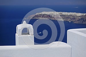 Santorini chimney and rooftop