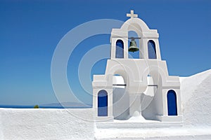 Santorini island church view