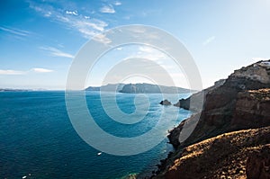 Santorini island coast