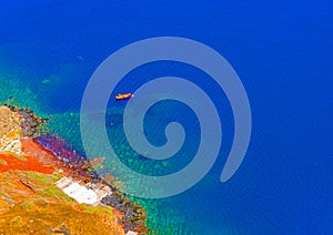 In Santorini island in Greece