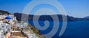 Santorini island, Greece - Caldera over Aegean sea