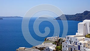 Santorini island, Greece - Caldera over Aegean sea