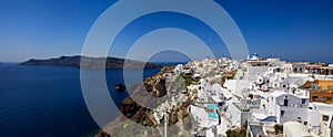 Santorini island, Greece - Caldera over Aegean sea