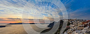 Santorini island, Greece - Caldera over Aegean sea