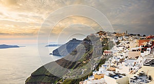 Santorini island, Greece - Caldera over Aegean sea