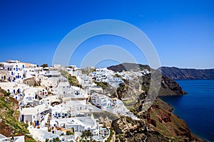 Santorini island, Greece - Caldera over Aegean sea