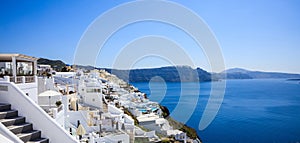 Santorini island, Greece - Caldera over Aegean sea