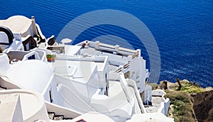 Santorini island, Greece - Caldera over Aegean sea