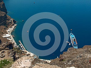 santorini island greece summer tourist resort europe
