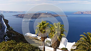 Santorini Island Landscape Greece Travel