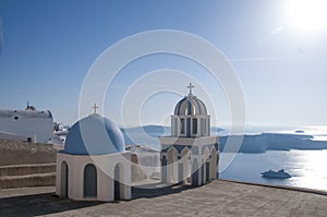 Santorini Island travel destination and scenery