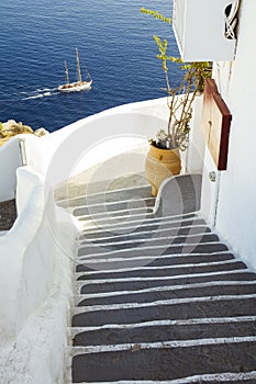 Santorini Island travel destination and scenery
