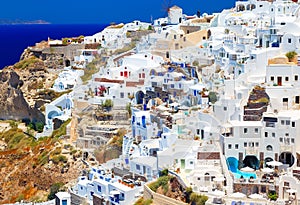 Santorini island viewpoint from Oia village, Santorini, Greece