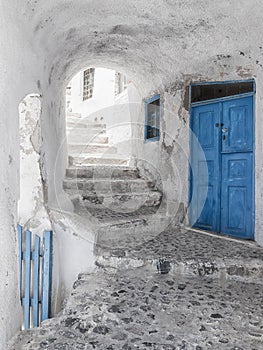 Santorini Narrow Alley Stairwell