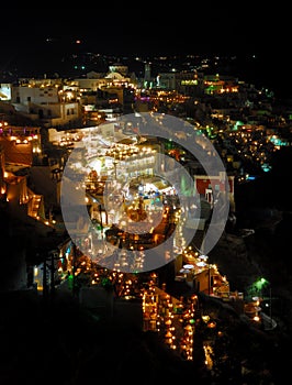 Santorini by night