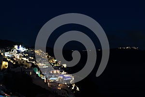 Santorini at night