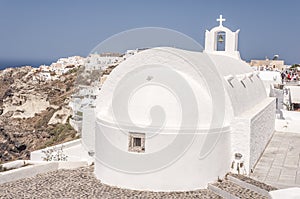 Santorini Oia White Church