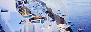 Santorini panorama. Beautiful Santorini landscape, Greece