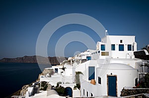 Santorini sea view with hotels