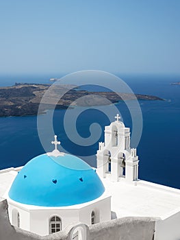 Santorini Three Bells of Fira Church