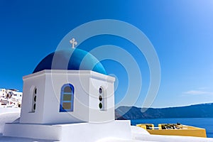 Santorini, traditional church in Oia town