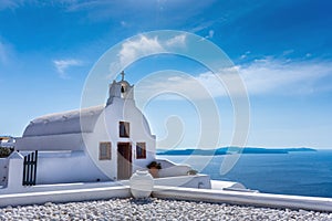 Santorini, traditional church in Oia town