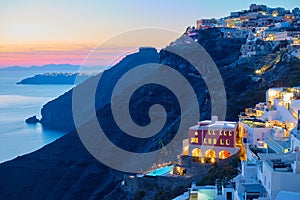 Santorini at twilight