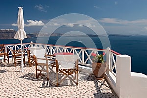 Santorini view from balcony