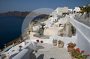 Santorini view over harbor