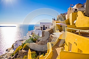 Santorini views on the caldera from beautiful village of Oia