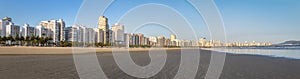 Santos Beach and city skyline - Santos, Sao Paulo, Brazil