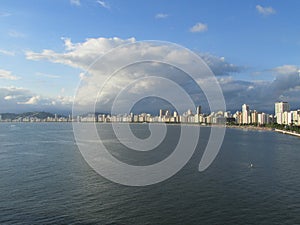Santos' city view from the sea