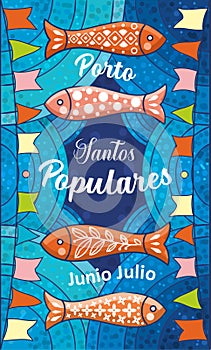 Santos Populares Portugal Event poster sardines photo