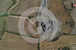 Santu Antine nuragic stone age Sardinia Nuraghe aerial