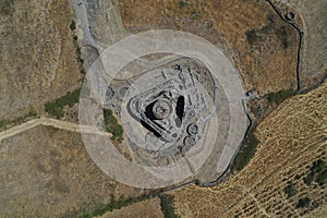 Santu Antine nuragic stone age Sardinia Nuraghe aerial