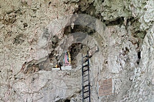 Santuario de la Cueva de los Colores, little shrine, alter of the Virgin of Virgen de Guadalupe, Sumidero Canyon Canon del photo