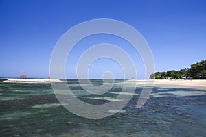 Sanur beach seascape background bali indonesia